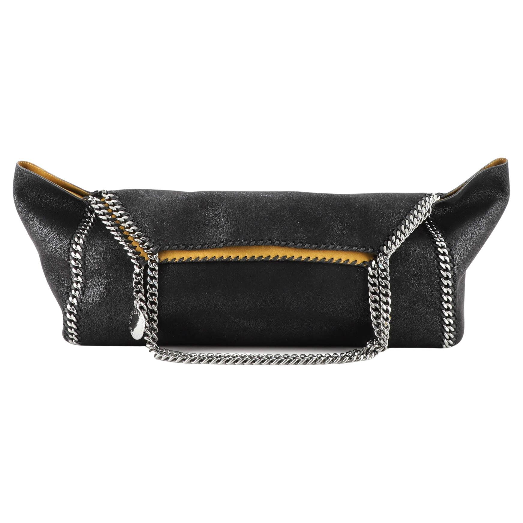 Stella McCartney Black Eco Nylon Tote Bag w/ Chain Detail For Sale at ...