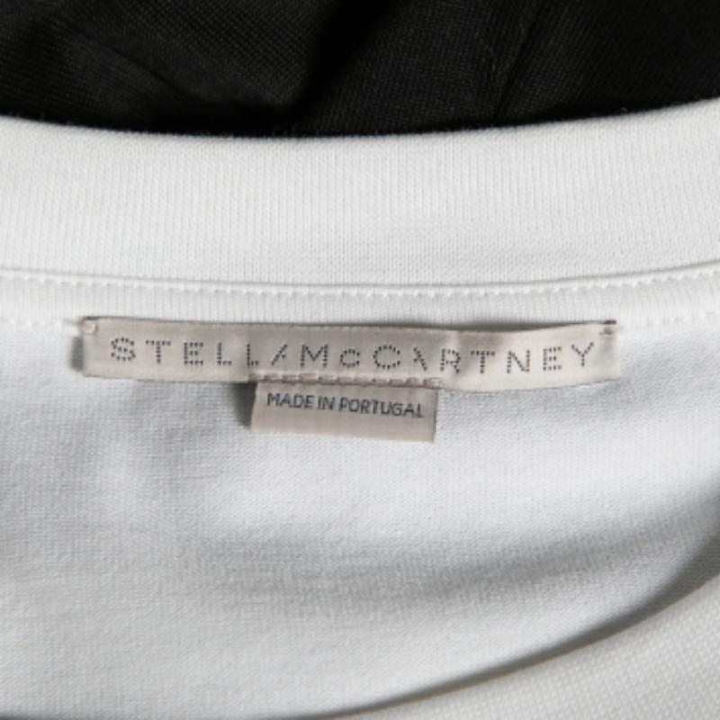Stella McCartney - Robe sweat-shirt en coton imprimé monochrome M Pour femmes en vente