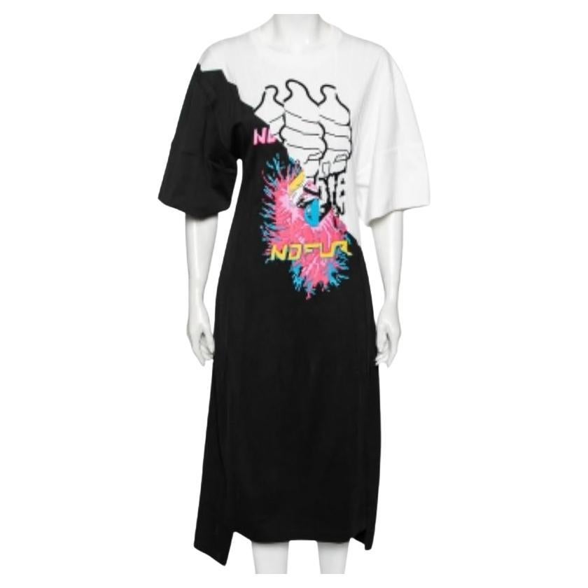 Stella McCartney Vestido Sudadera Monocromo Estampado Algodón M