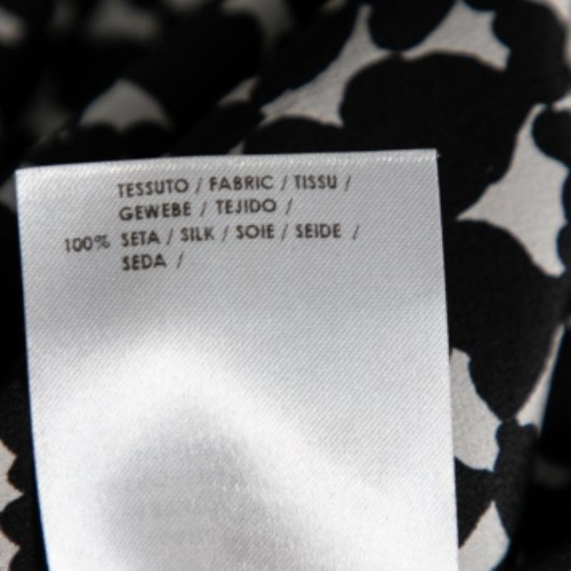 Stella McCartney Monochrome Heart Printed Silk Pants M For Sale 2