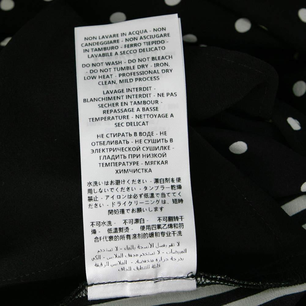 Stella McCartney - Pantalon large à pois en soie monochrome S Bon état - En vente à Dubai, Al Qouz 2