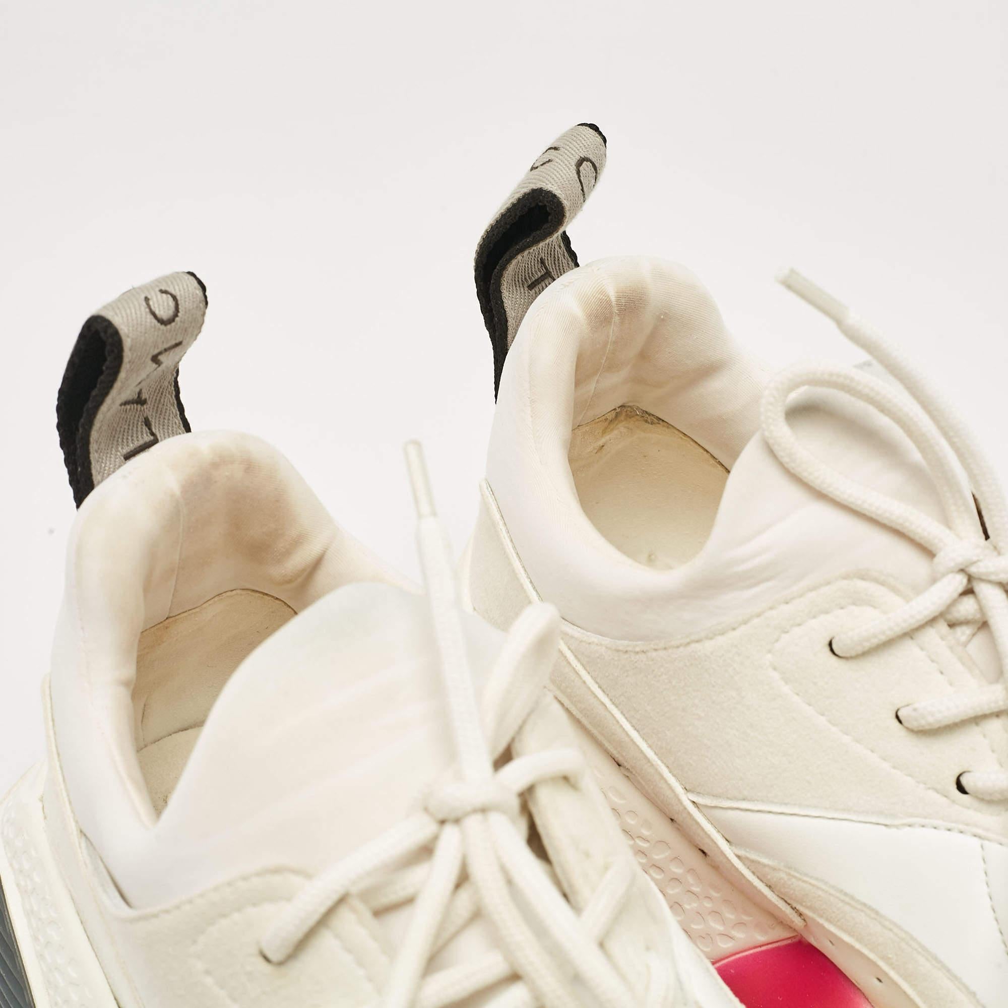 Stella McCartney Baskets Eclypse multicolores en faux cuir à lacets, taille 38 en vente 2
