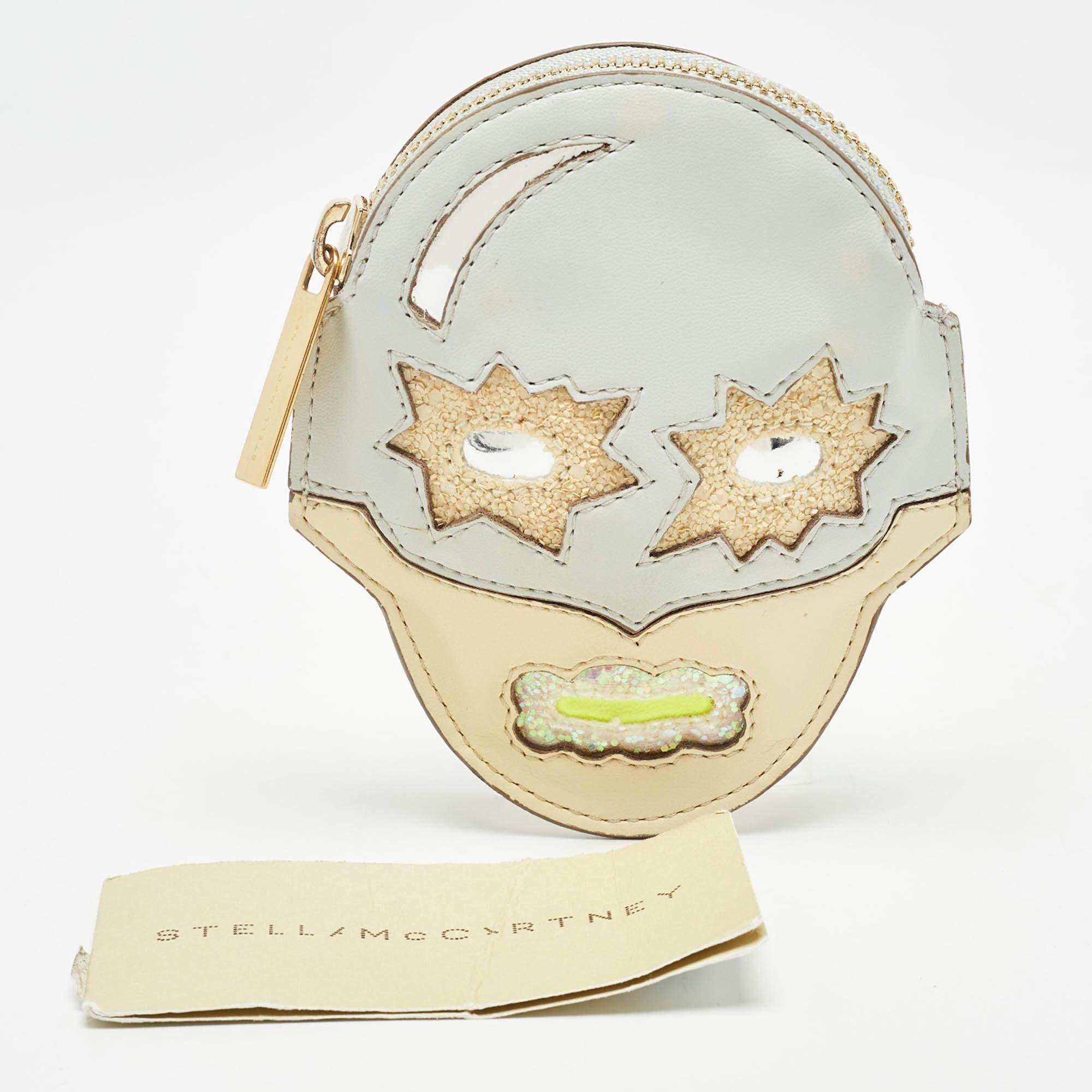 Stella McCartney Multicolor Faux Leather Superhero Coin Purse For Sale 3