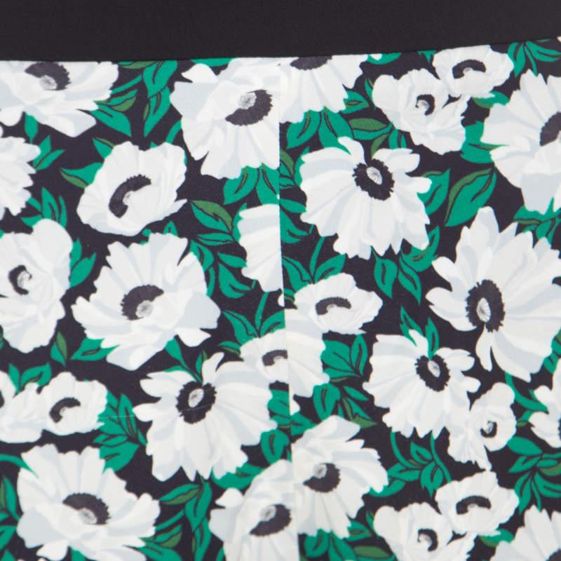Gray Stella McCartney Multicolor Floral Printed Stretch Knit Kristelle Shorts S