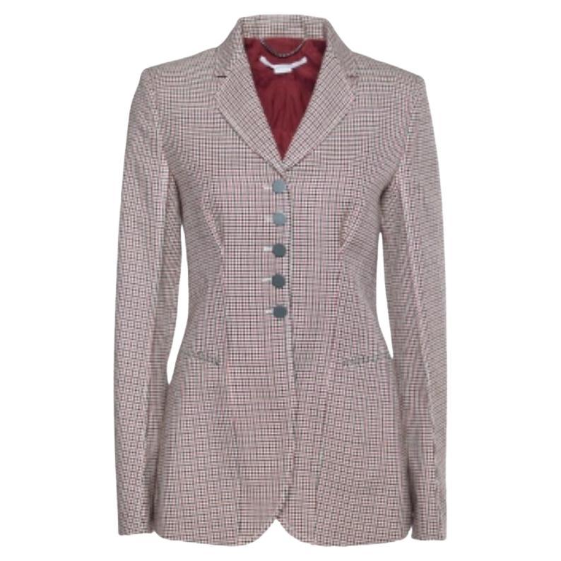 Stella McCartney Multicolor Houndstooth Wool Single Breasted Blazer S For Sale