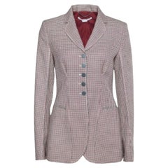 Stella McCartney Multicolor Houndstooth Wool Single Breasted Blazer S