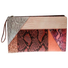 Stella McCartney Multicolor  Leather and Glitter Oversized Waverley Clutch