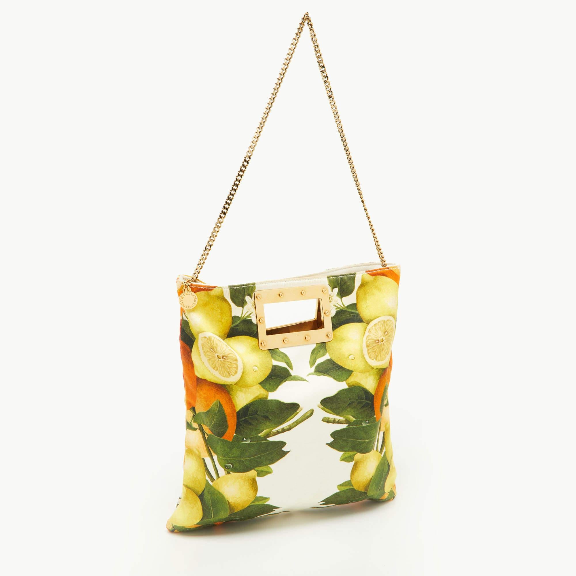 Brown Stella McCartney Multicolor Lemon Print Fabric Tote