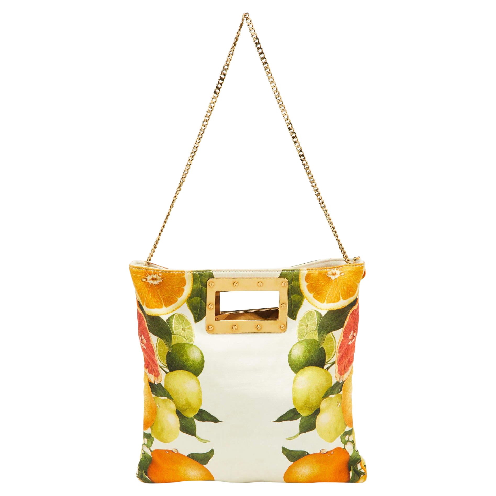Stella McCartney Multicolor Lemon Print Fabric Tote