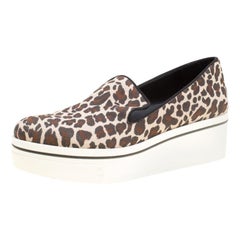 Stella McCartney Multicolor Leopard Print  Platform Slip On Sneakers Size 38
