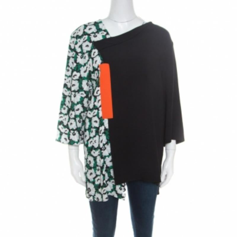 Stella McCartney - Haut Jessie à manches longues imprimé coquelicot multicolore M en vente