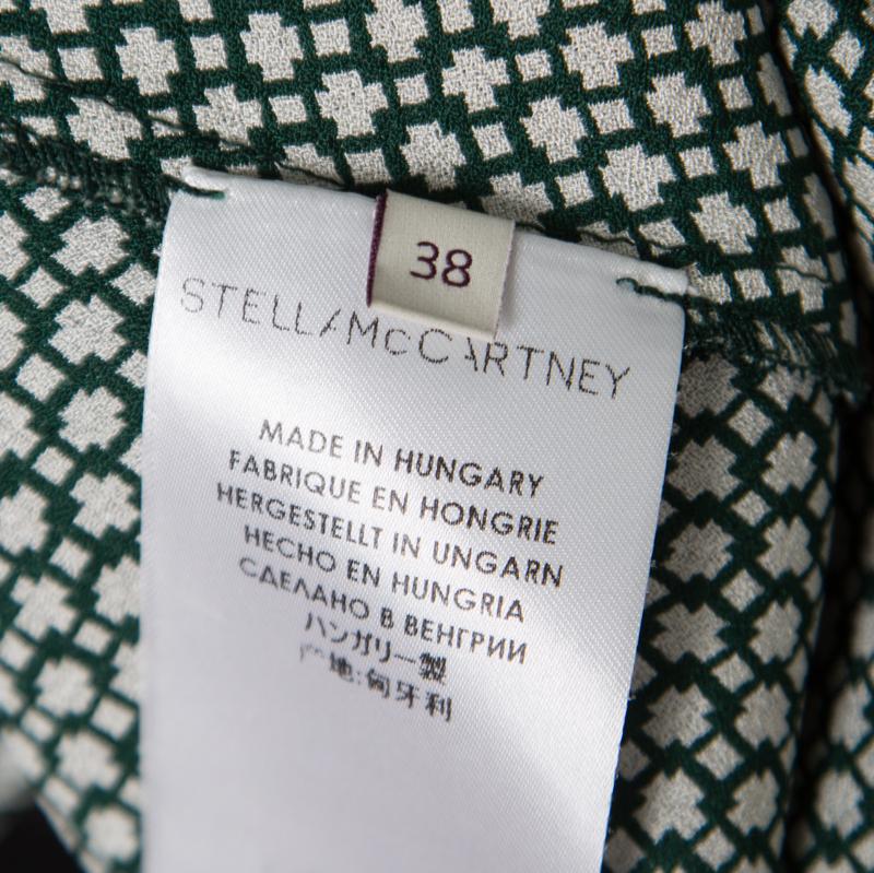 Stella McCartney Multicolor Printed Crepe Short Sleeve Dress S For Sale 1