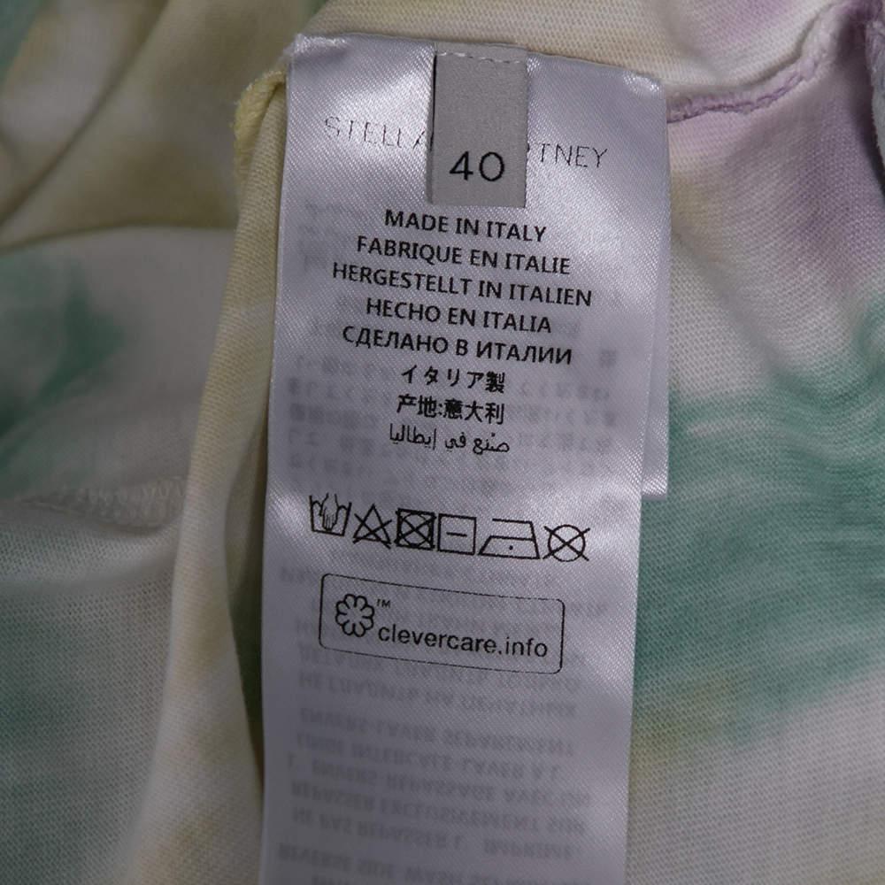 Women's Stella McCartney Multicolored Tie-Dye Printed Cotton Short Sleeve T-Shirt S For Sale
