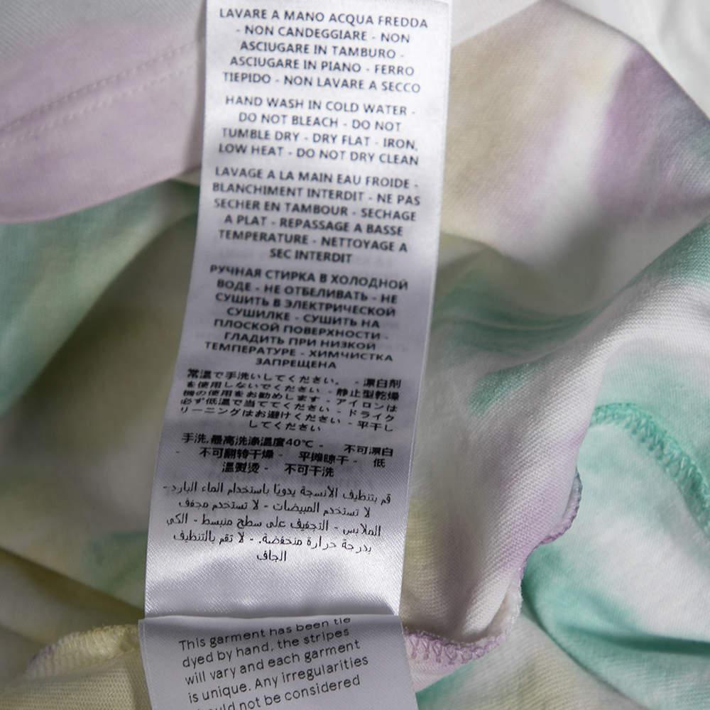 Stella McCartney T-shirt à manches courtes en coton imprimé tie-dye multicolore S en vente 1