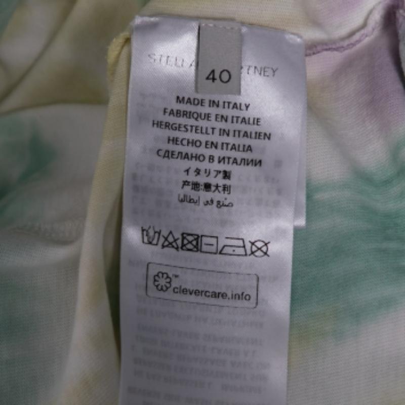 Stella McCartney Multicolored Tie-Dye Printed Cotton Short Sleeve T-Shirt S For Sale 2