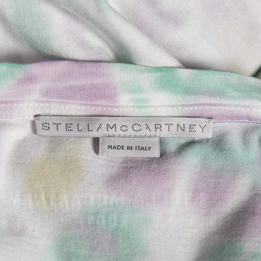 Stella McCartney T-shirt à manches courtes en coton imprimé tie-dye multicolore S en vente 3