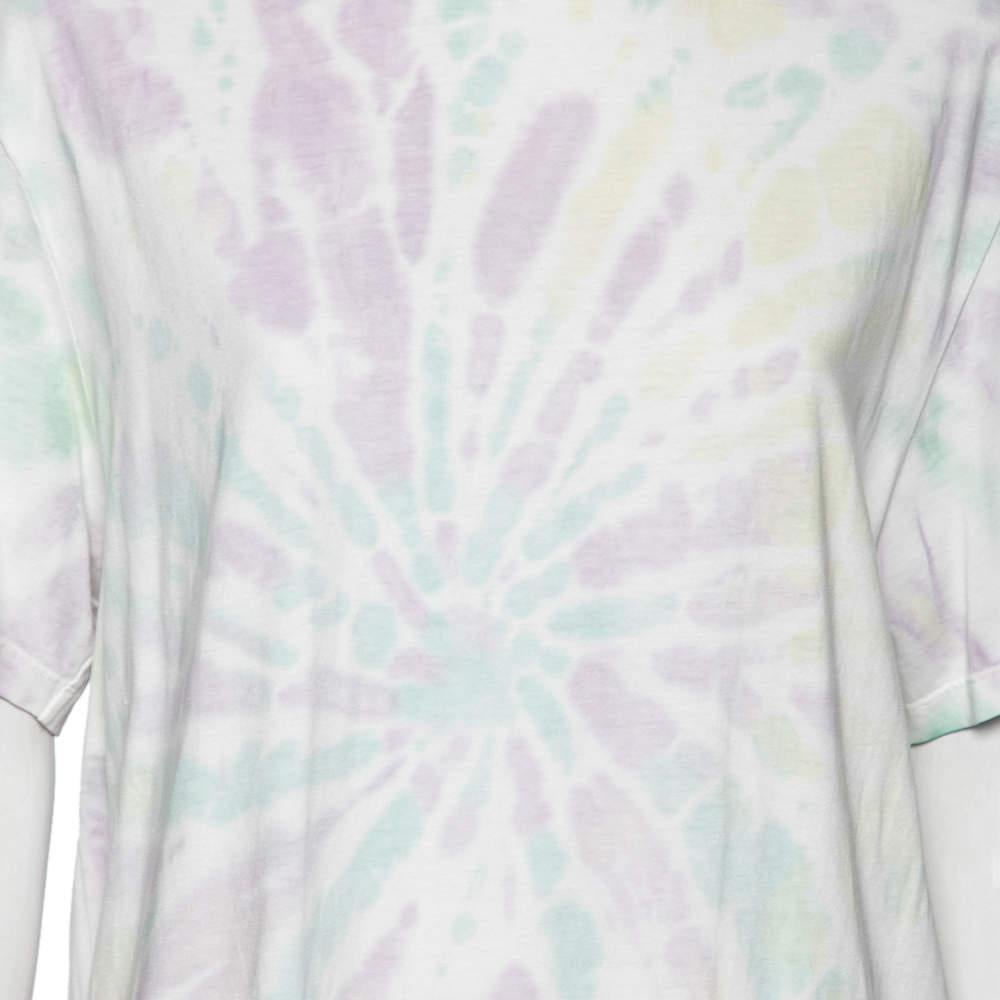 Stella McCartney T-shirt à manches courtes en coton imprimé tie-dye multicolore S en vente 4