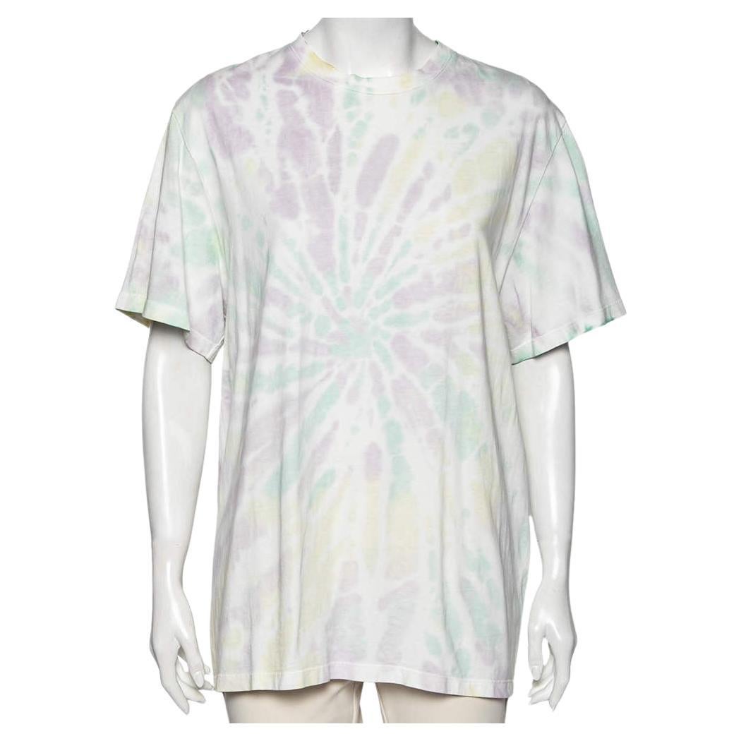 Stella McCartney T-shirt à manches courtes en coton imprimé tie-dye multicolore S en vente