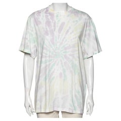 Stella McCartney Mehrfarbiges T-Shirt aus bedruckter Baumwolle mit kurzen Ärmeln und Tie-Dye-Druck S