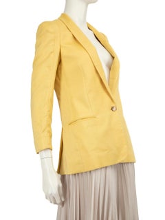 Stella McCartney Mustard Yellow Wool Suit Blazer Size XXS