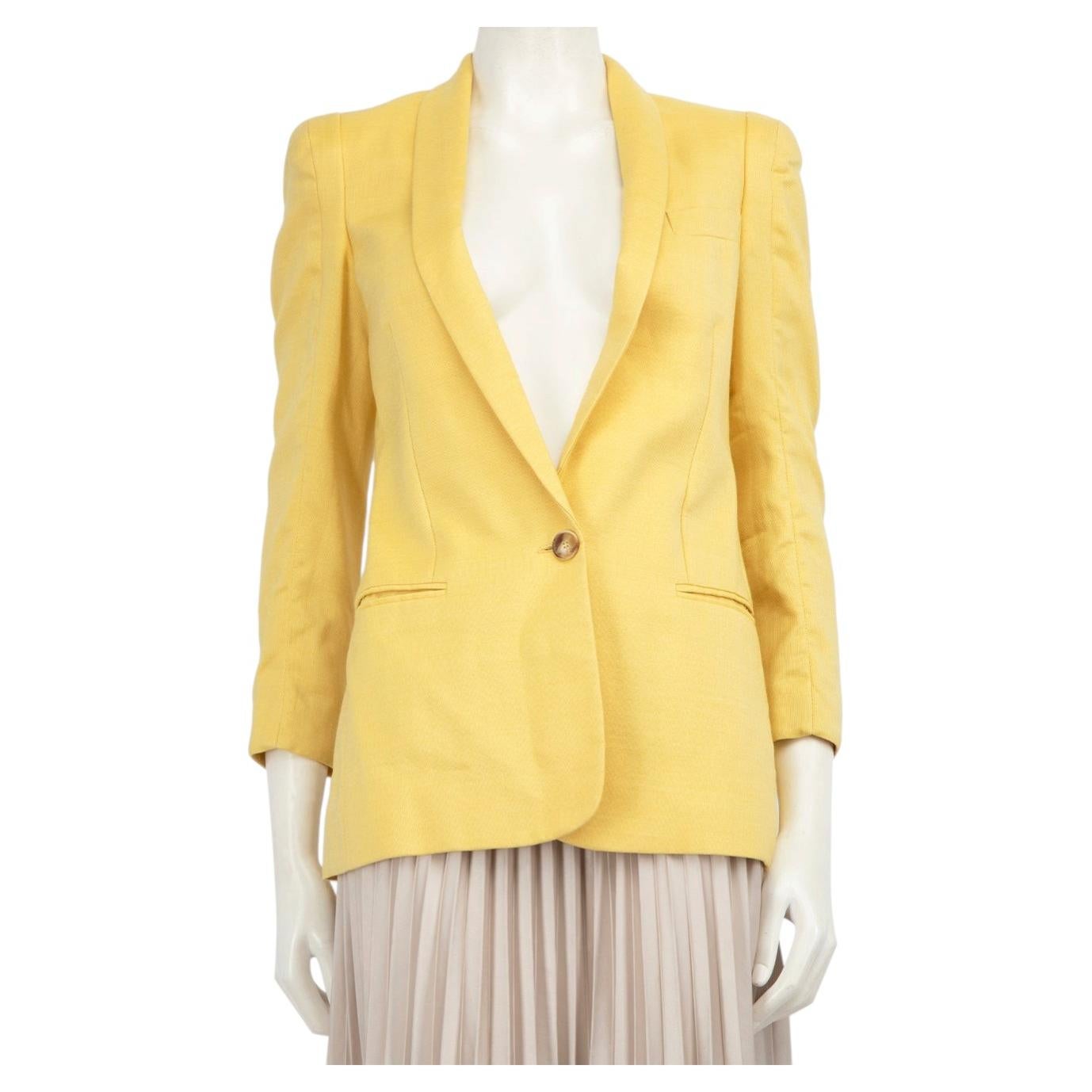 Stella McCartney Mustard Yellow Wool Suit Blazer Size XXS