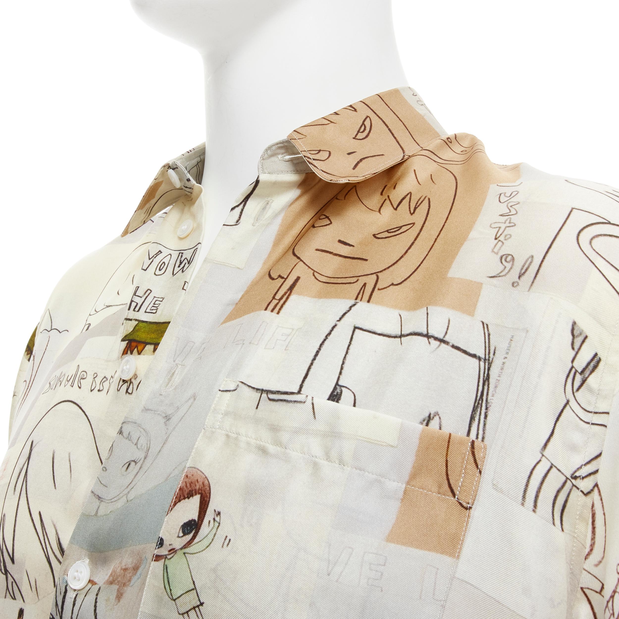 STELLA MCCARTNEY Nara Yoshitomo 100% silk short sleeve bowling shirt XS 
Reference: TGAS/C00151 
Brand: Stella McCartney 
Designer: x Nara Yoshitomo 
Material: Silk 
Color: Multicolour 
Pattern: Abstract Closure: Button 
Extra Detail: 100% silk.