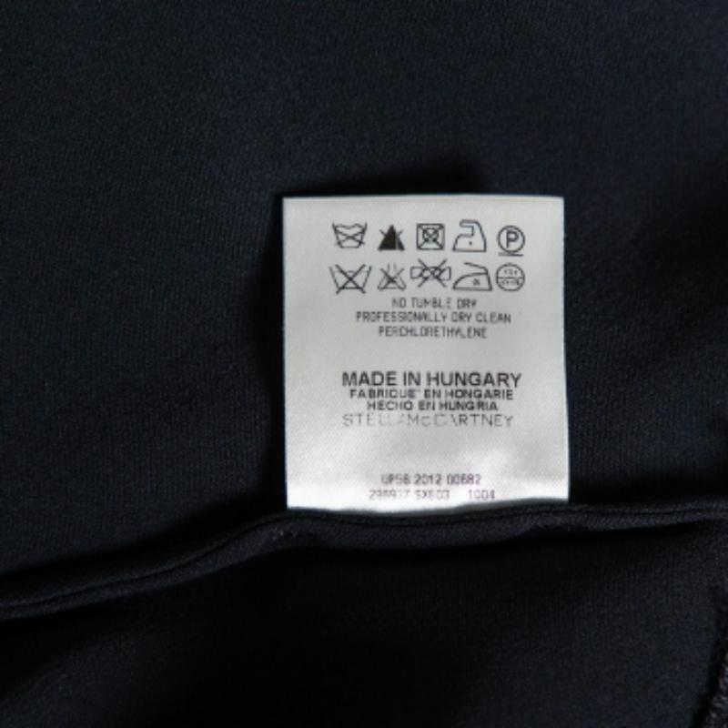 Stella McCartney Marineblaue langärmlige Schößchenbluse mit Schößchen aus Cady S 3