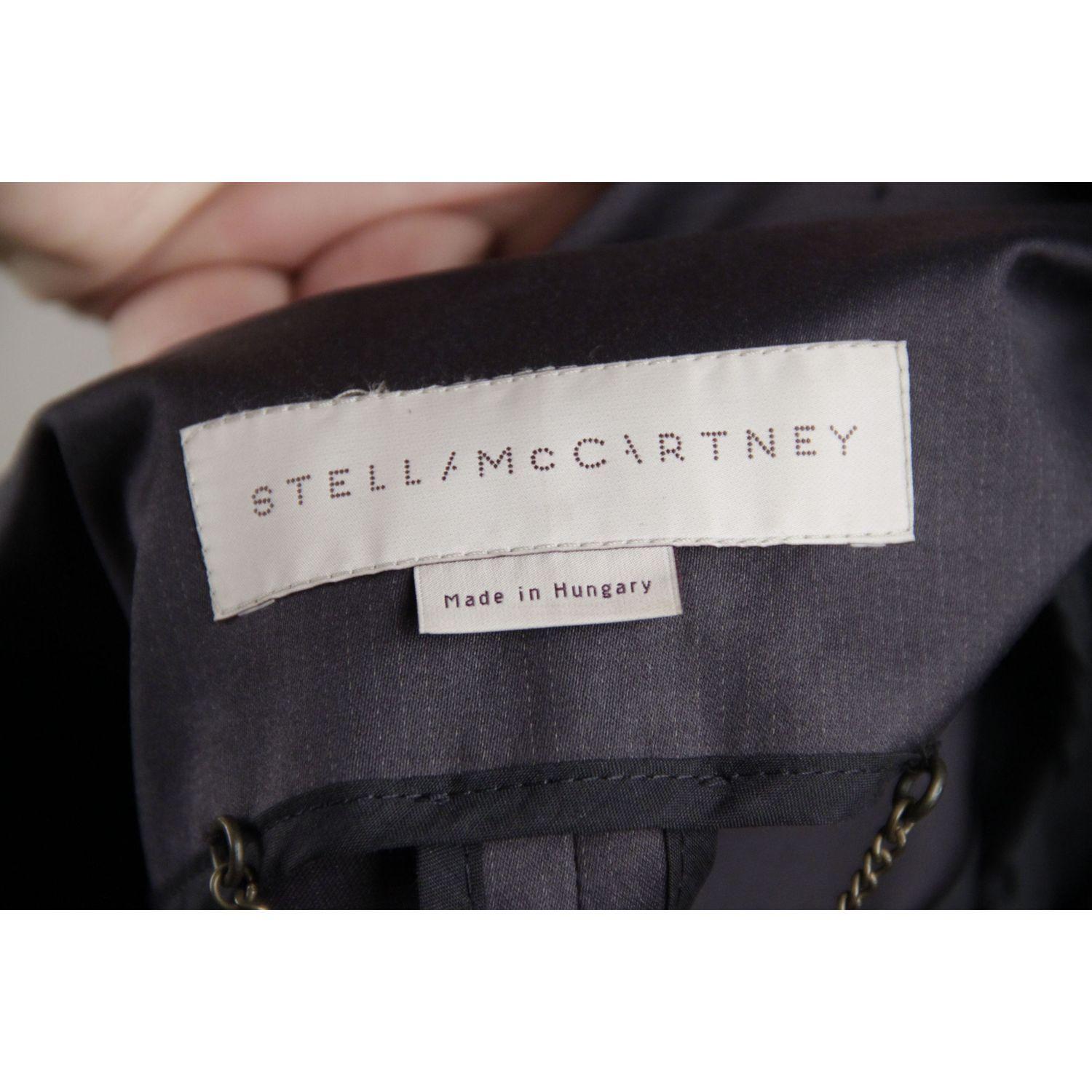 Black Stella McCartney Navy Blue Cotton Blend Suit Jacket & Trousers Size 40