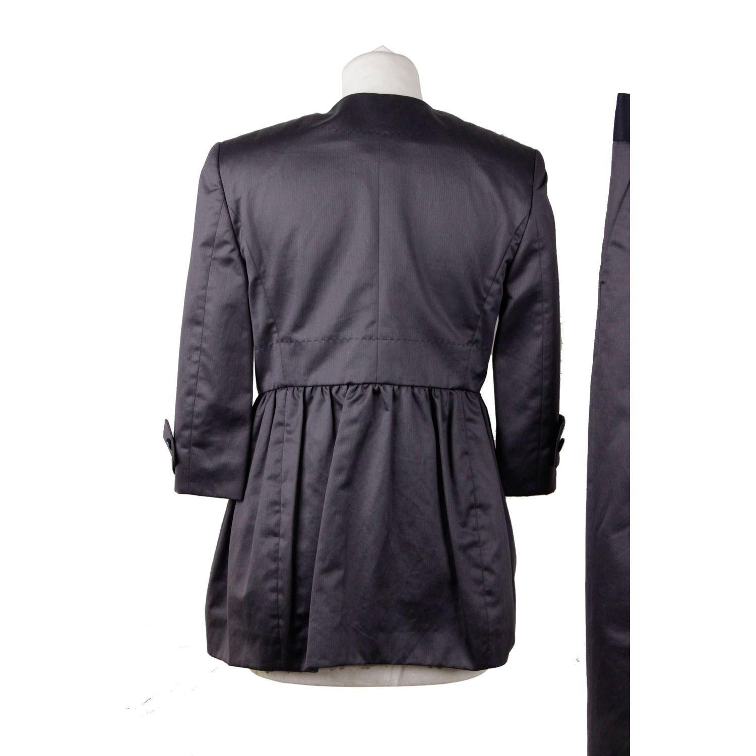 Stella McCartney Navy Blue Cotton Blend Suit Jacket & Trousers Size 40 3