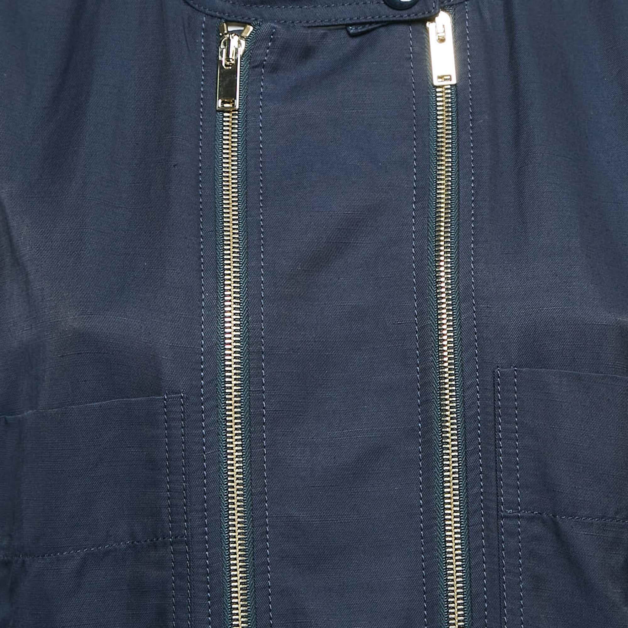 Stella McCartney Mono cargo con cremallera en mezcla de algodón azul marino S Negro en venta