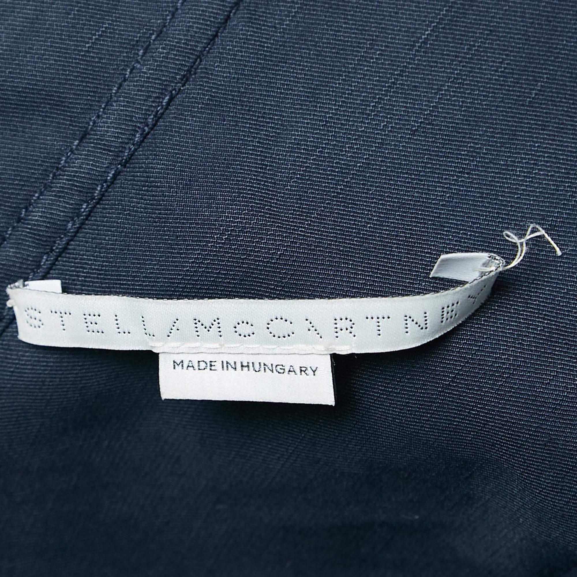 Stella McCartney Mono cargo con cremallera en mezcla de algodón azul marino S en Bueno estado para la venta en Dubai, Al Qouz 2