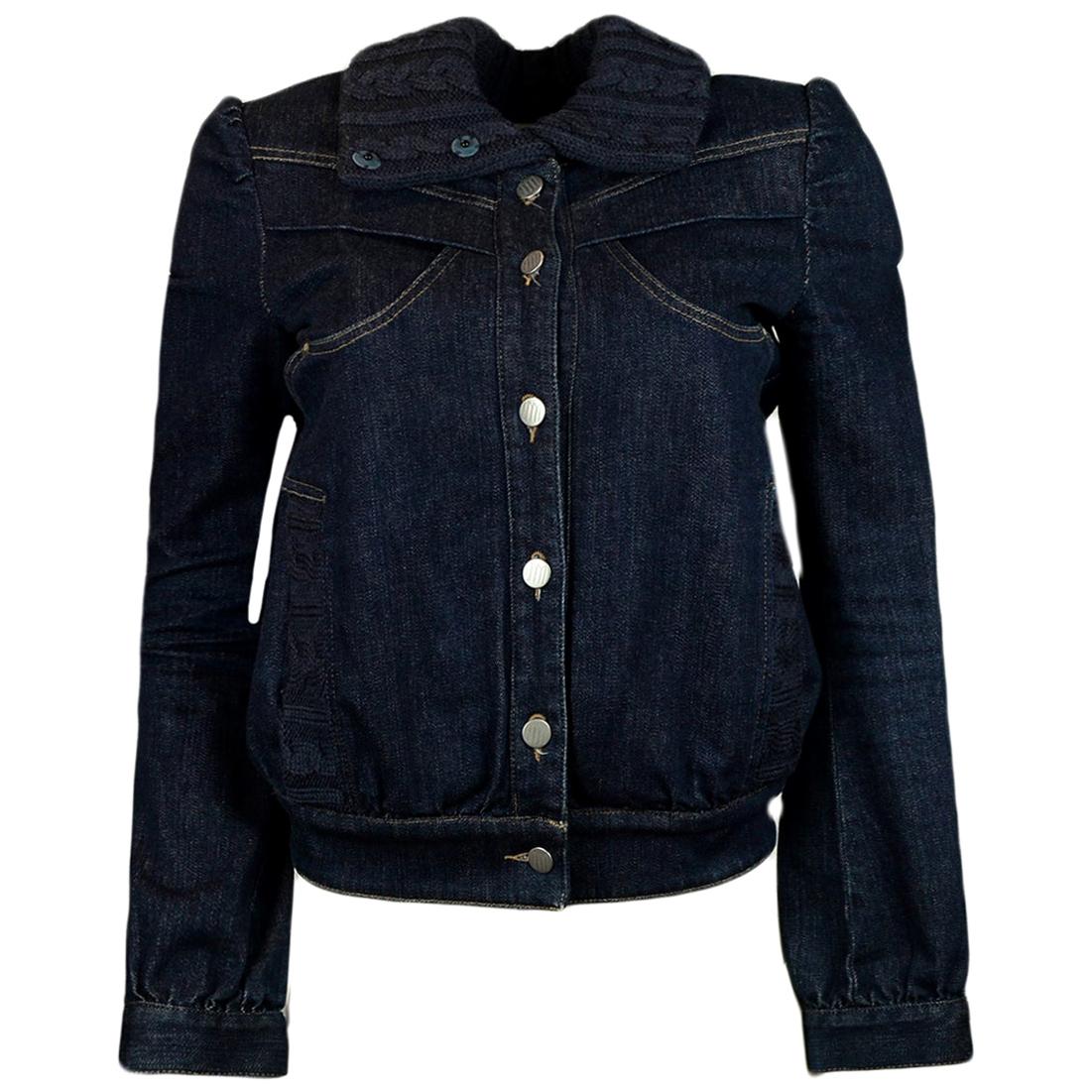 Stella McCartney Navy Blue Denim Jacket sz 40