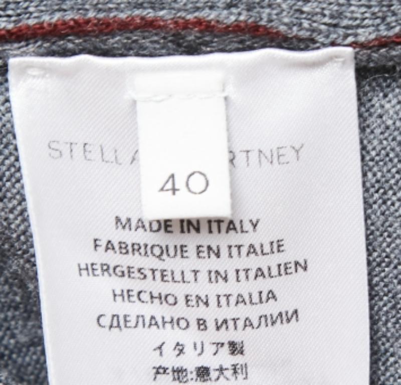De las mujeres Stella McCartney Pantalón jogger de punto de lana azul marino/gris S en venta