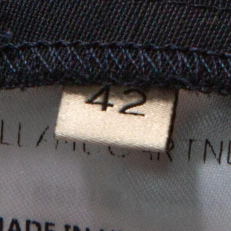 Stella McCartney Navy Blue Linen Blend Corset Top M en vente 2