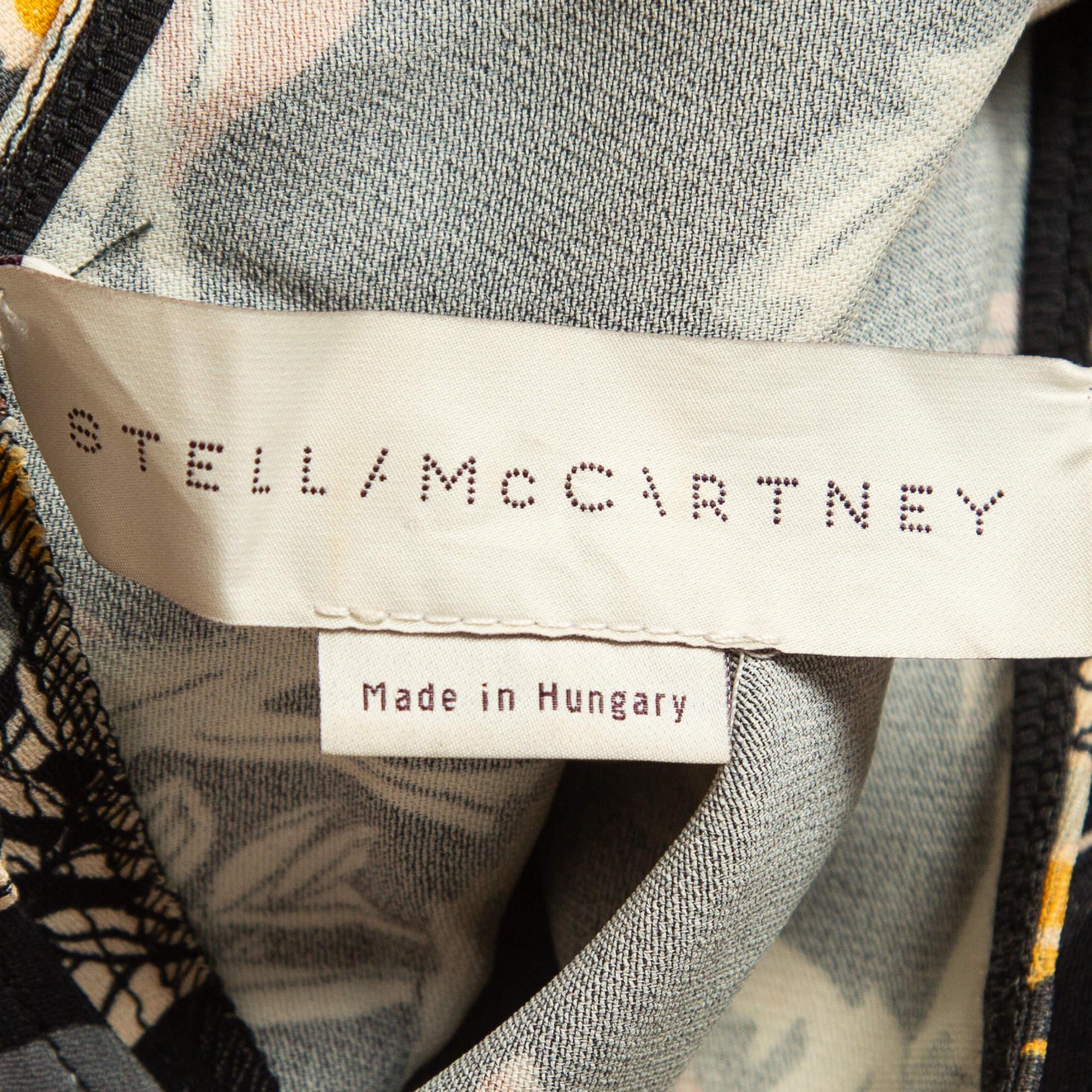 Stella McCartney Mini Vestido de Crepé Estampado Azul Marino L en Bueno Estado en Dubai, Al Qouz 2