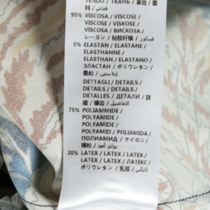 Stella McCartney - Camicetta blu navy in crêpe elasticizzato con stampa di gatti S In condizioni ottime in vendita a Dubai, Al Qouz 2