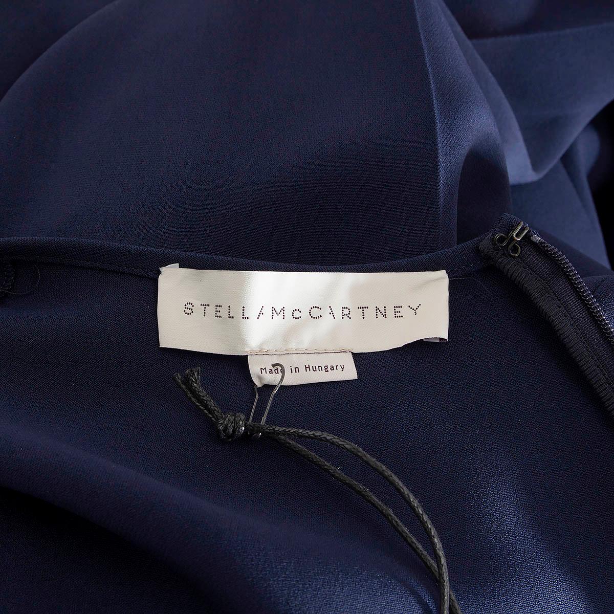 Women's STELLA MCCARTNEY navy blue viscose CHAIN DETAILED Jumpsuit 42 M For Sale