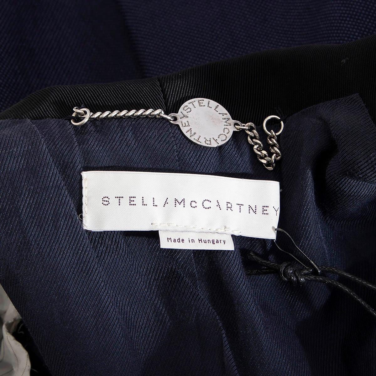 STELLA MCCARTNEY navy blue wool GROSGRAIN LABPEL Blazer Jacket 38 XS For Sale 1