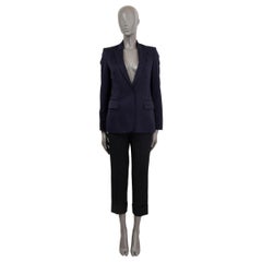 Veste blazer STELLA MCCARTNEY en laine bleu marine à col bénitier 38 XS