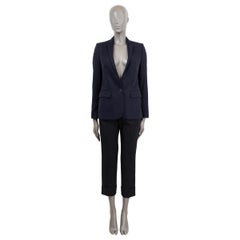 STELLA MCCARTNEY navy blue wool PEAK COLLAR Blazer Jacket 38 XS