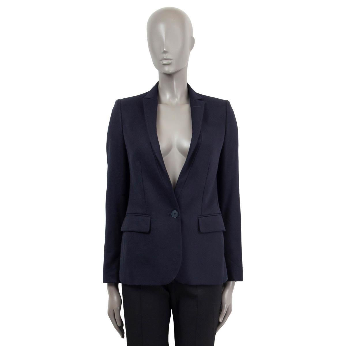 STELLA MCCARTNEY navy blue wool PEAK COLLAR Blazer Jacket 38 XS For Sale