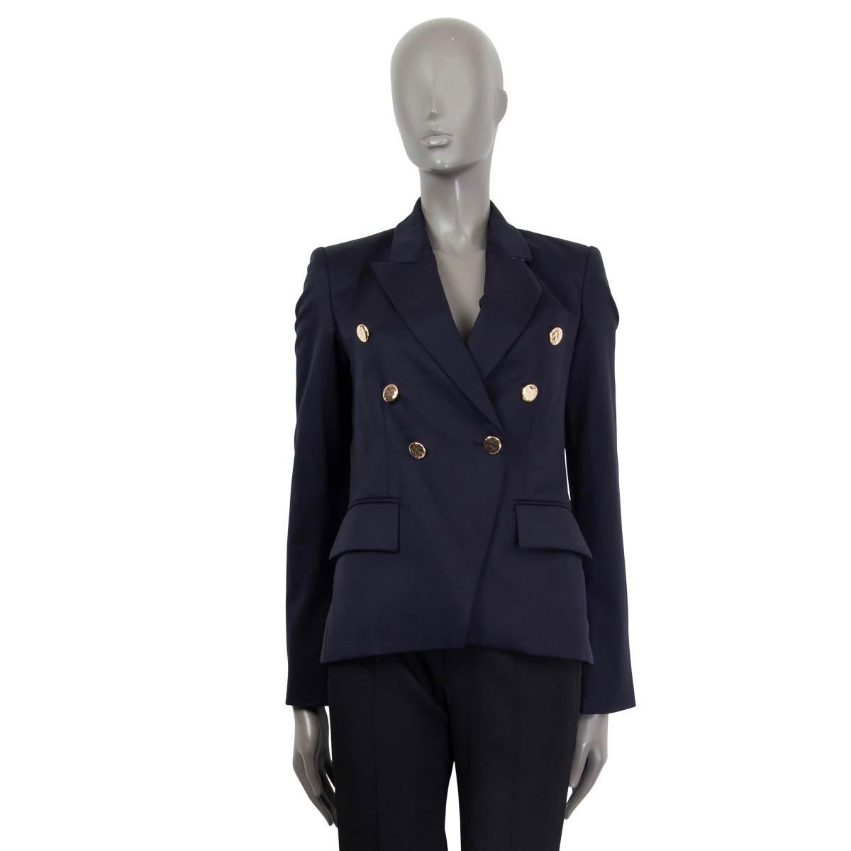 STELLA MCCARTNEY navy blue wool ROBIN DOUBLE BREASTED Blazer Jacket 38 XS For Sale