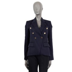 STELLA MCCARTNEY navy blue wool ROBIN DOUBLE BREASTED Blazer Jacket 38 XS