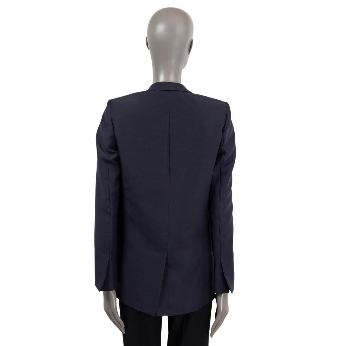 STELLA MCCARTNEY navy blue wool SHAWL COLLAR Blazer Jacket 38 XS In Excellent Condition For Sale In Zürich, CH