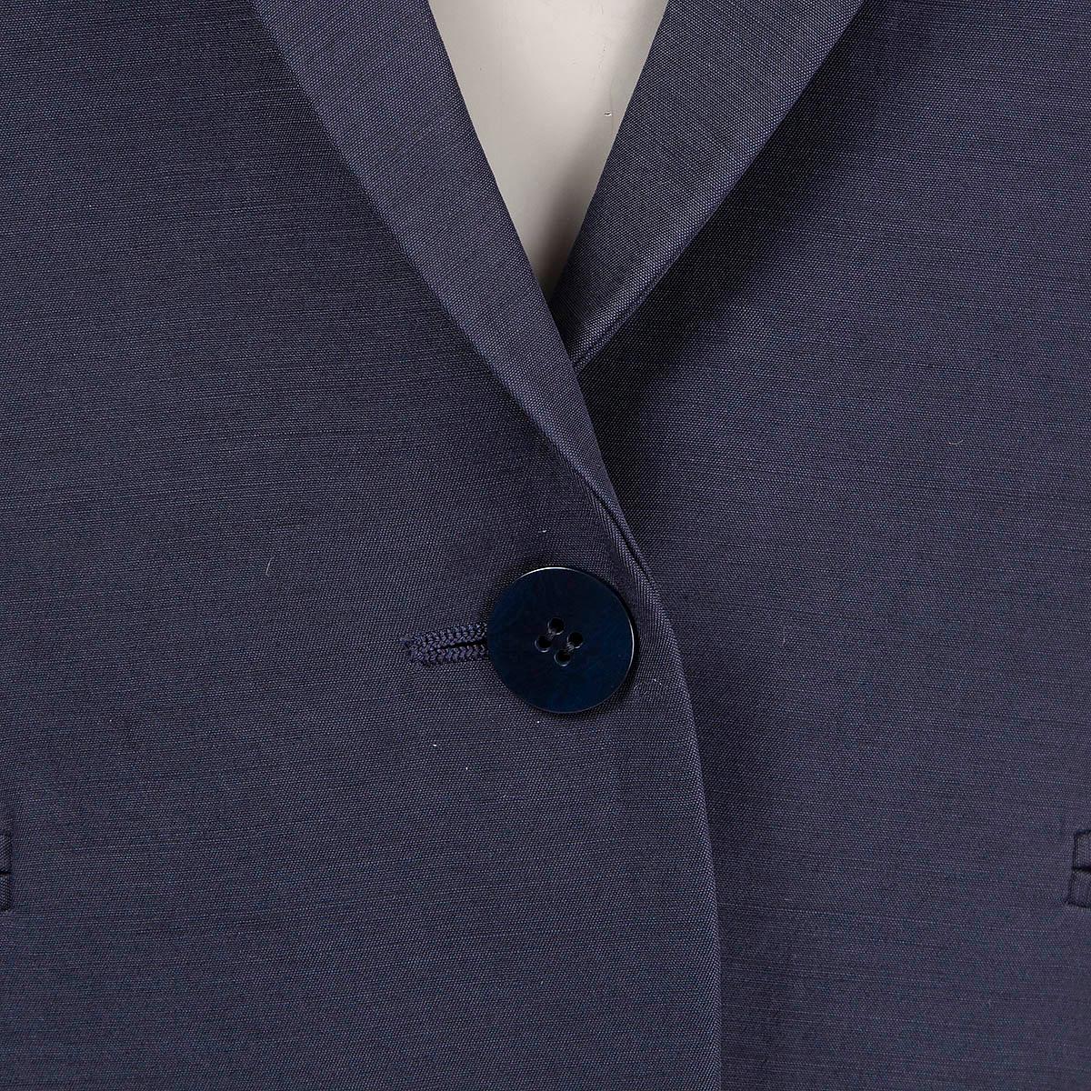 Women's STELLA MCCARTNEY navy blue wool SHAWL COLLAR Blazer Jacket 38 XS For Sale