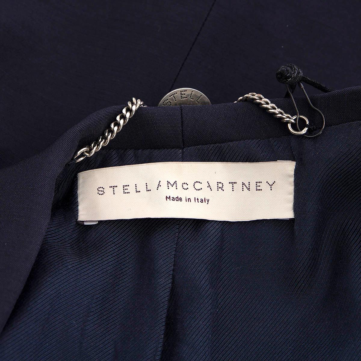 STELLA MCCARTNEY navy blue wool SHAWL COLLAR Blazer Jacket 38 XS For Sale 1