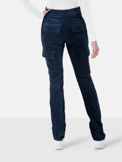 Stella McCartney Navy Corduroy Straight Trousers Size XXS