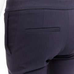 STELLA MCCARTNEY navy cotton blend high waist cropped skinny pants IT36 XXS