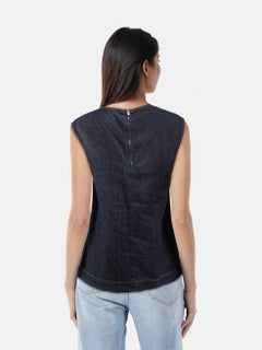 Stella McCartney Navy Denim Sleeveless Tank Top Size XXS