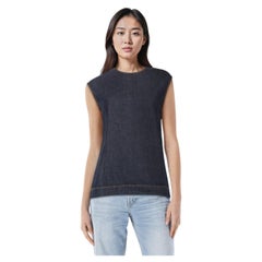 Stella McCartney Navy Denim Sleeveless Tank Top Size XXS